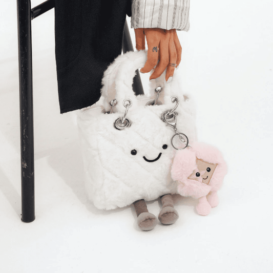 Classic Marshmallow Pluffy Lady Fleece BK Bag -Medium