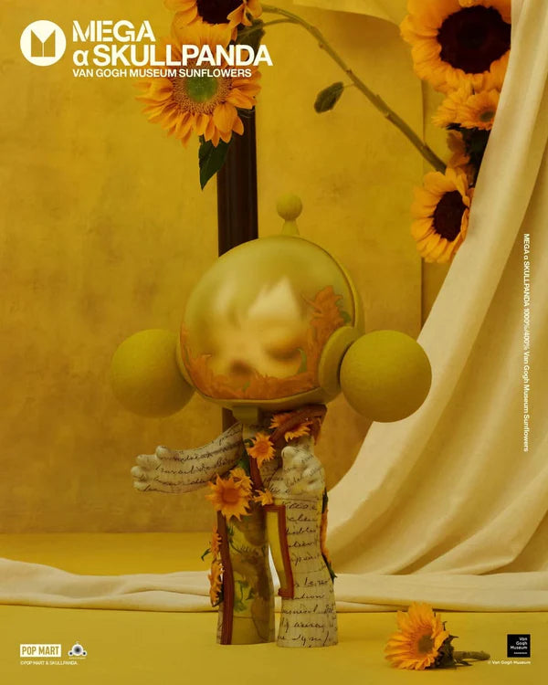 MEGA ฮฑ SKULLPANDA 400% Van Gogh Museum Sunflowers