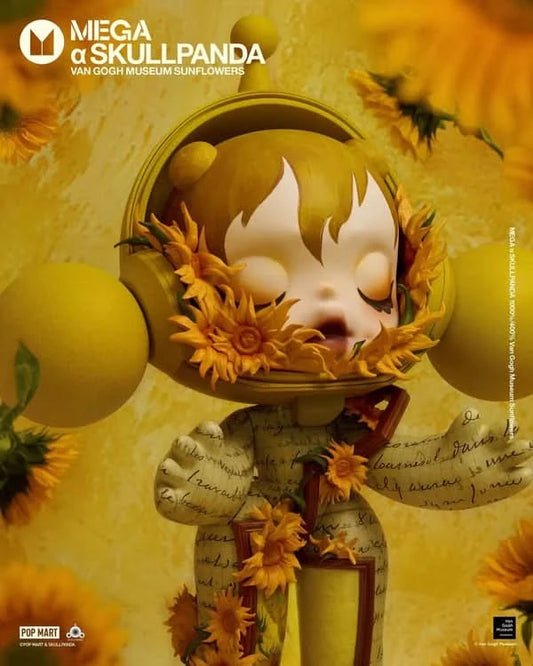 MEGA α SKULLPANDA 400% Van Gogh Museum Sunflowers