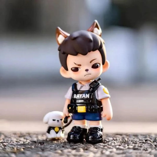 Rayan Wolf Warriors PVC Figure, Hanging Card