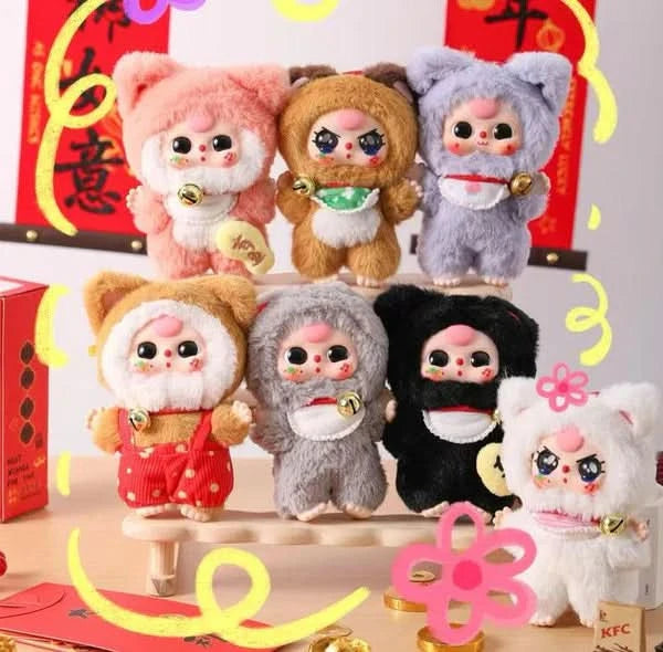 Baby Three Billionaires Cat Series Plush Dolls, Blind Box - Luckboxtoy