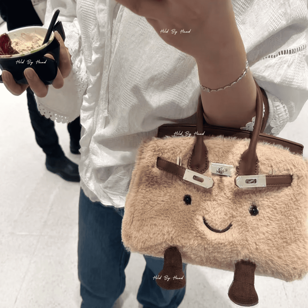 Classic Brown Fluff BK Bag-Medium