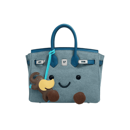 Classic Denim Fluff BK Bag-Medium