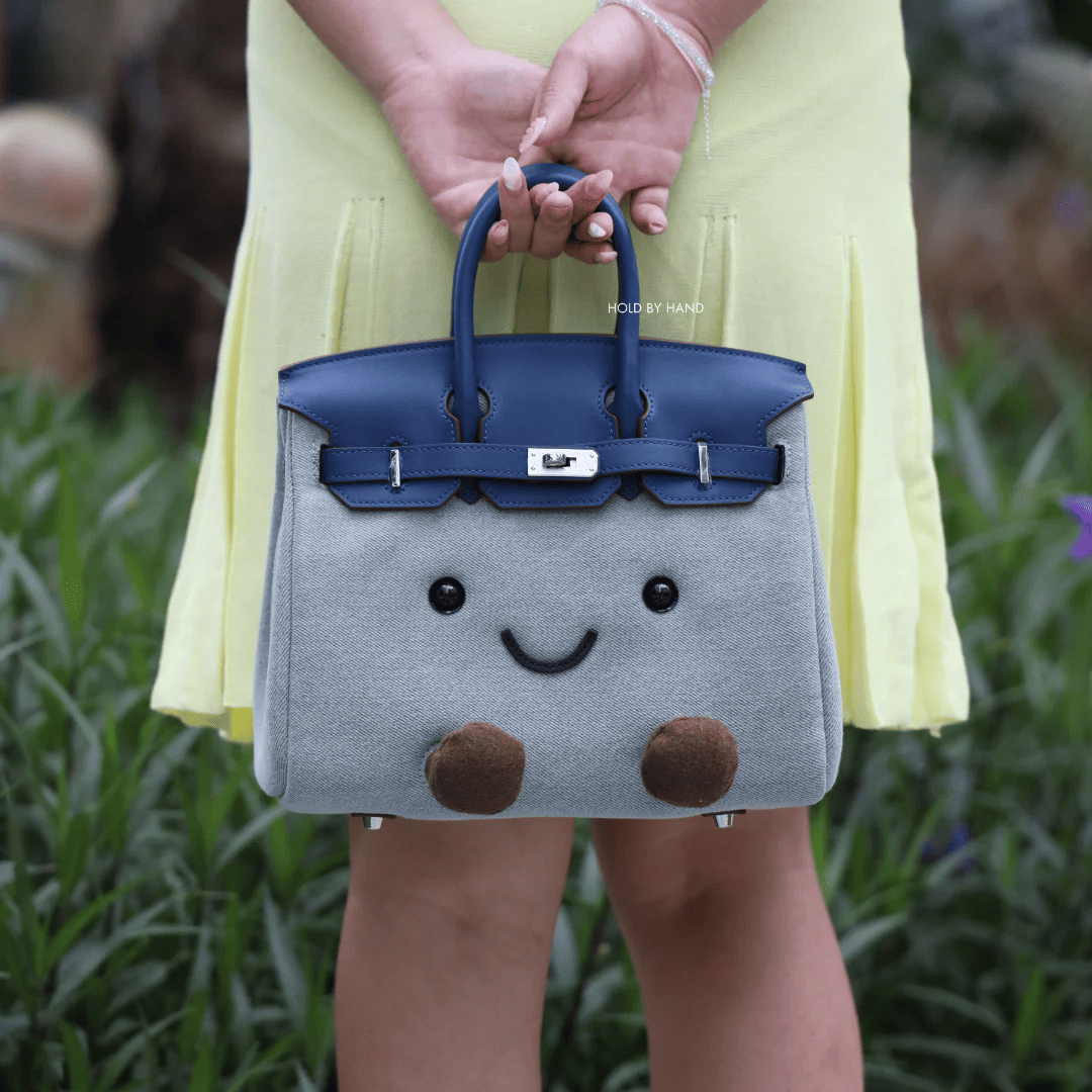 Classic Denim Fluff BK Bag-Medium