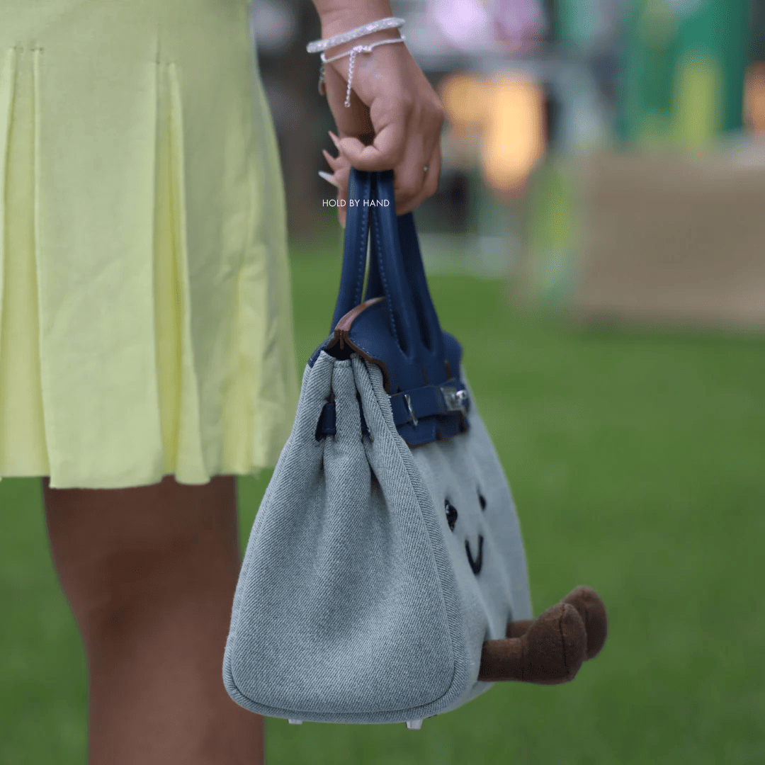 Classic Denim Fluff BK Bag-Medium