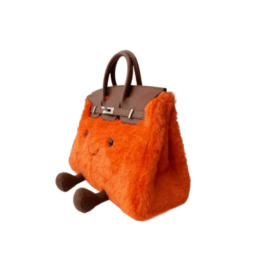 Classic Grey Fluff BK Bag -Medium