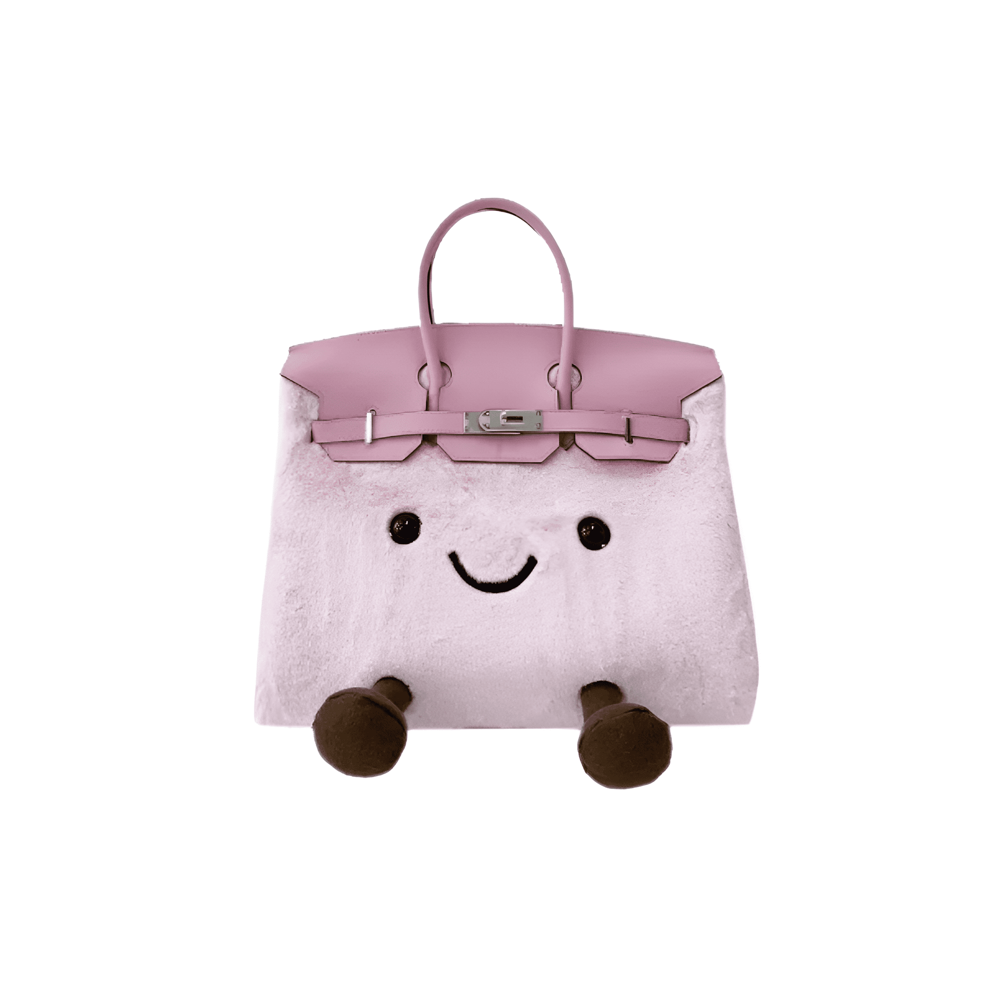 Classic Tote Pink Fleece BK Bag-Medium