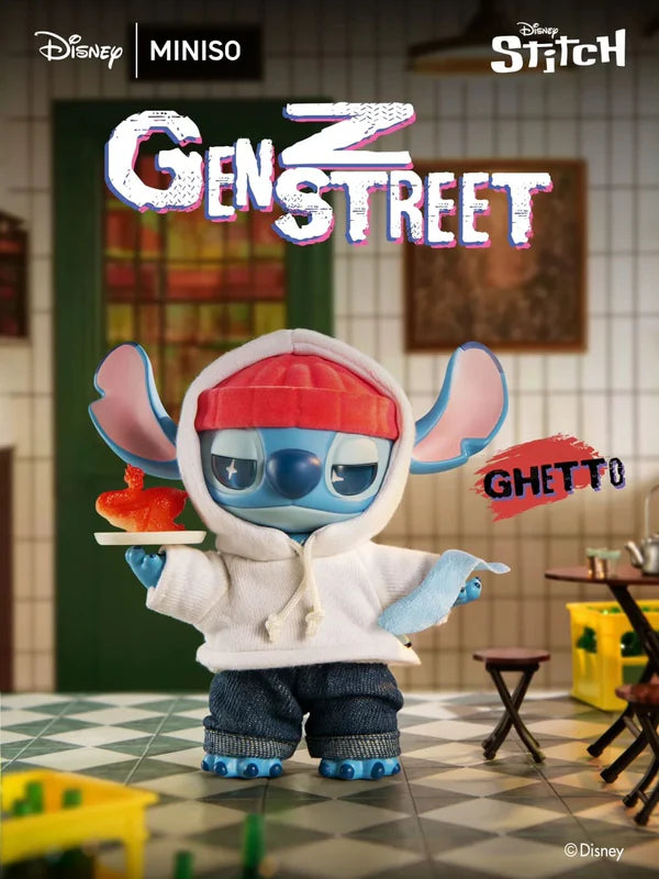 Disney | Miniso Stitch GenZ Street Series Plush Pendant Blind Box - Luckboxtoy
