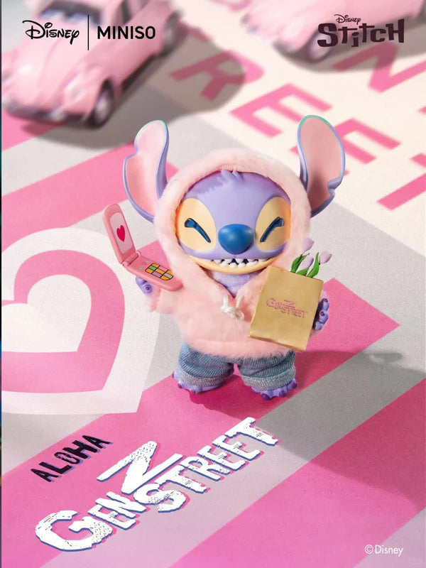 Disney | Miniso Stitch GenZ Street Series Plush Pendant Blind Box - Luckboxtoy