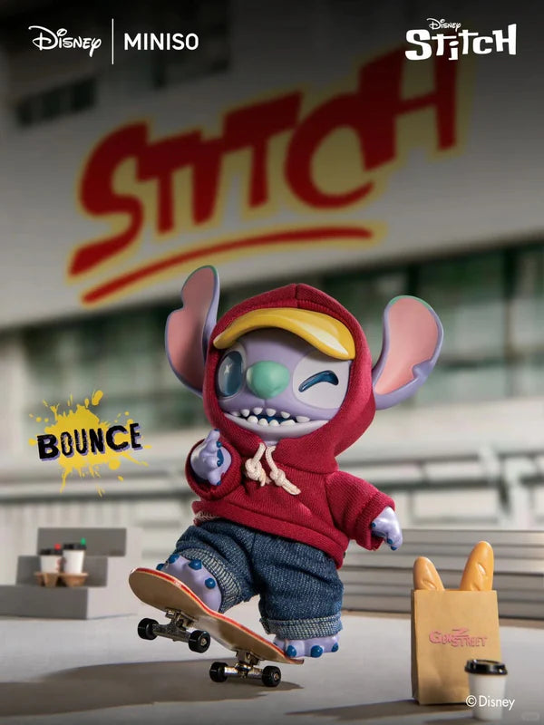 Disney | Miniso Stitch GenZ Street Series Plush Pendant Blind Box - Luckboxtoy