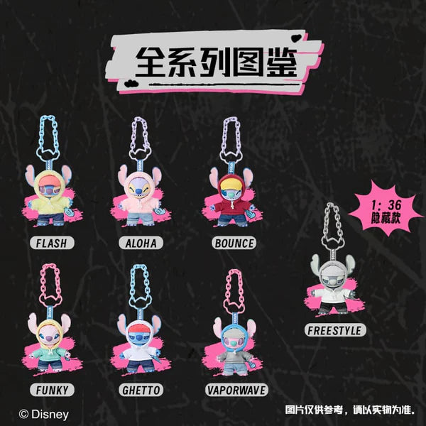 Disney | Miniso Stitch GenZ Street Series Plush Pendant Blind Box - Luckboxtoy