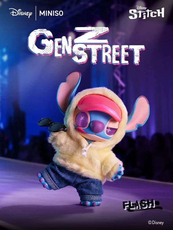 Disney | Miniso Stitch GenZ Street Series Plush Pendant Blind Box - Luckboxtoy