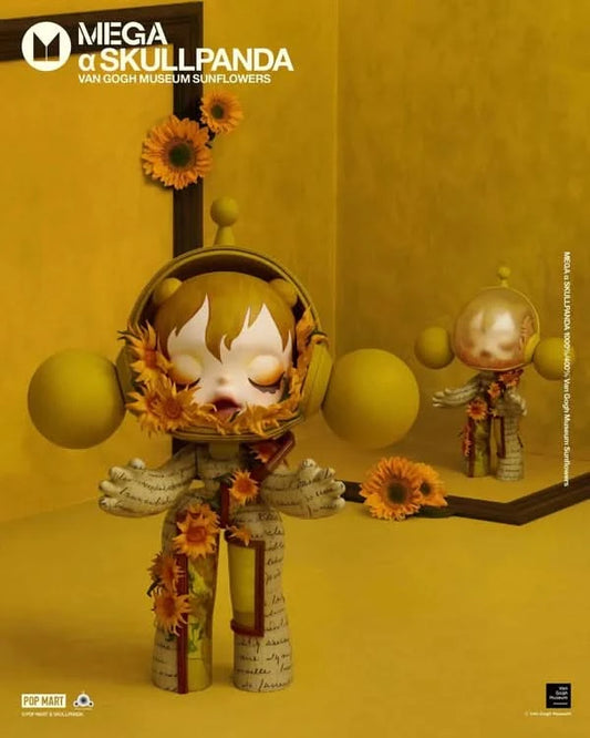 MEGA α SKULLPANDA 400% Van Gogh Museum Sunflowers