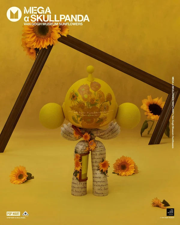 MEGA α SKULLPANDA 400% Van Gogh Museum Sunflowers