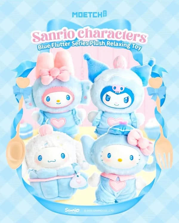 SANRIO characrers glue flutter series Plush Pendant Blind Box