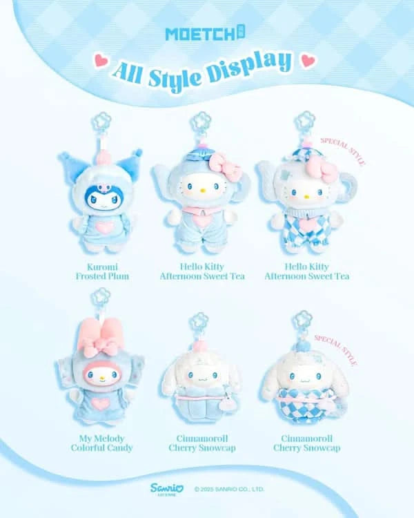 SANRIO characrers glue flutter series Plush Pendant Blind Box