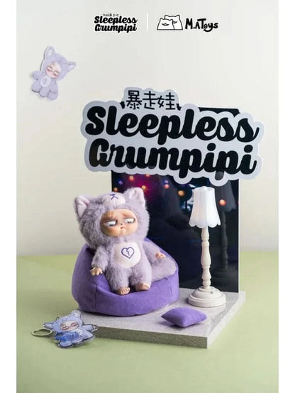 SLEEPLESS GRUMPIPI Plush Blind Box Keychain