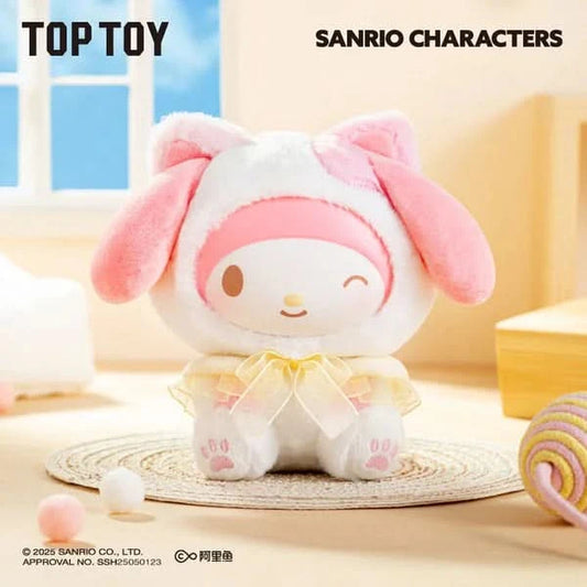 SANRIO Characters Play with Kittens Series Plush Keychains Gift Blind Box