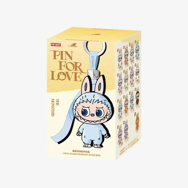 THE MONSTERS Pin for Love Series-Vinyl Plush Pendant Blind Box (A-Z) Labubu V4