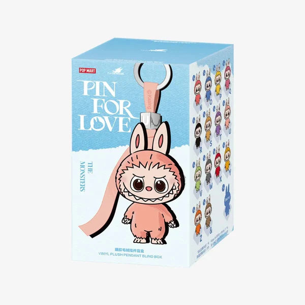 THE MONSTERS Pin for Love Series-Vinyl Plush Pendant Blind Box (A-Z) Labubu V4